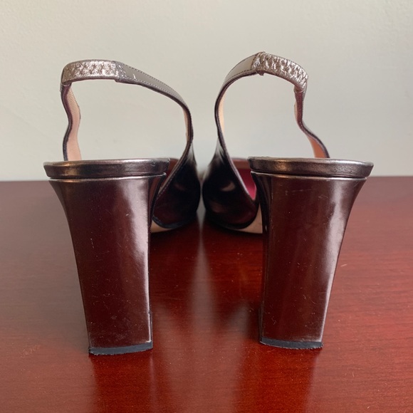 Kate Spade Metallic Slingback Heels - Picture 2 of 5
